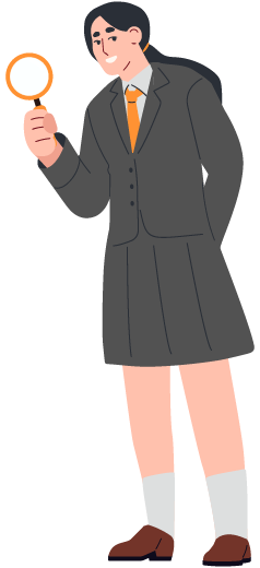 メガネをかけた女性イラスト